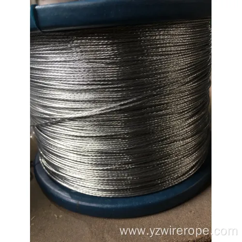 Galvanized Steel Wire Rope 1X7 Used in Hanger